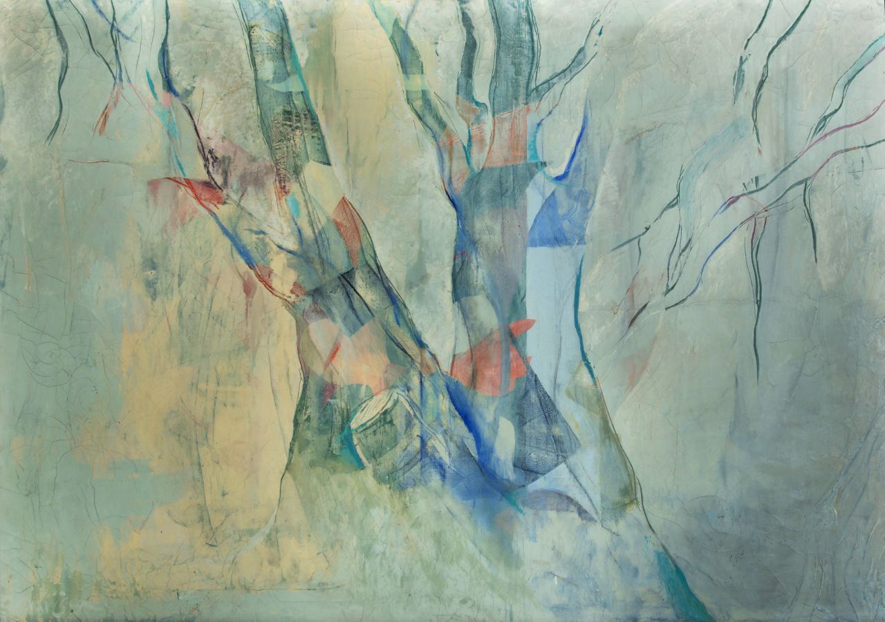 Mixed media on canvas